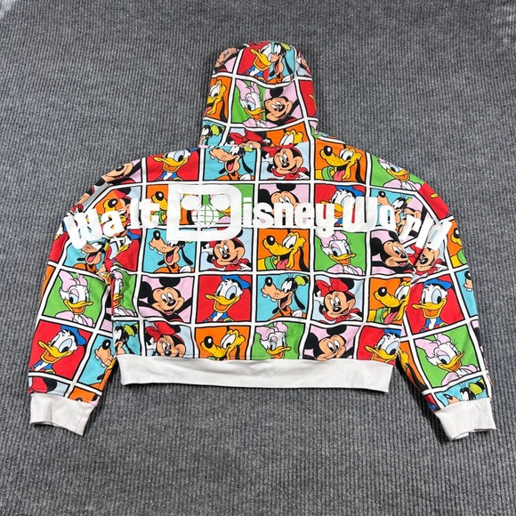 Disney Tops - Disney Parks Hoodie Women's L Walt Disney World Mickey Mouse Friends‎ Comic Crop